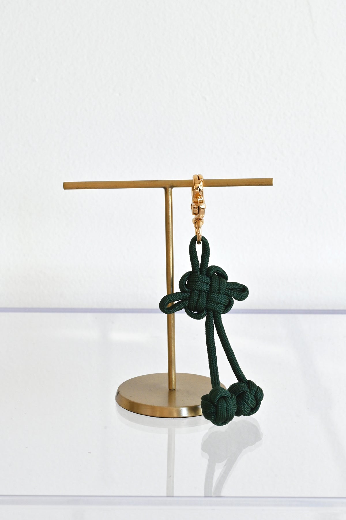 Emerald Green Knot Good Luck Charm by Clau at Abacus Row Handmade Jewelry