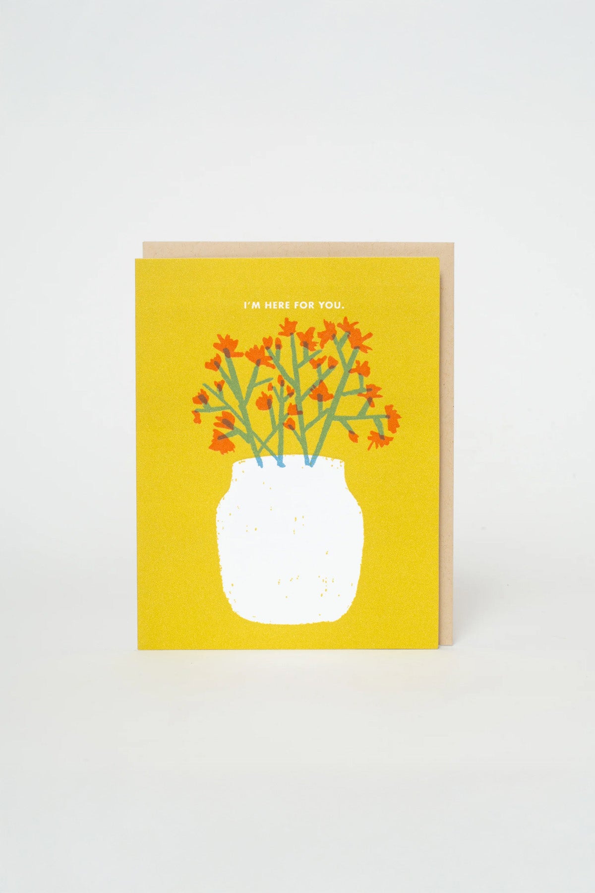 Here For You Flowers Card by Egg Press MFG at Abacus Row Handmade Jewelry