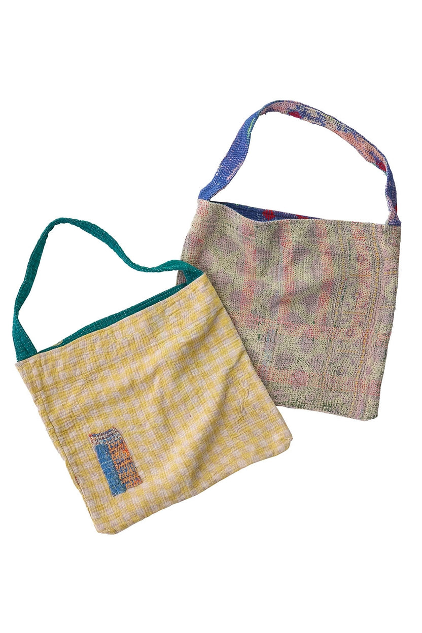Kantha Shoulder Bags by Fog Linen at Abacus Row