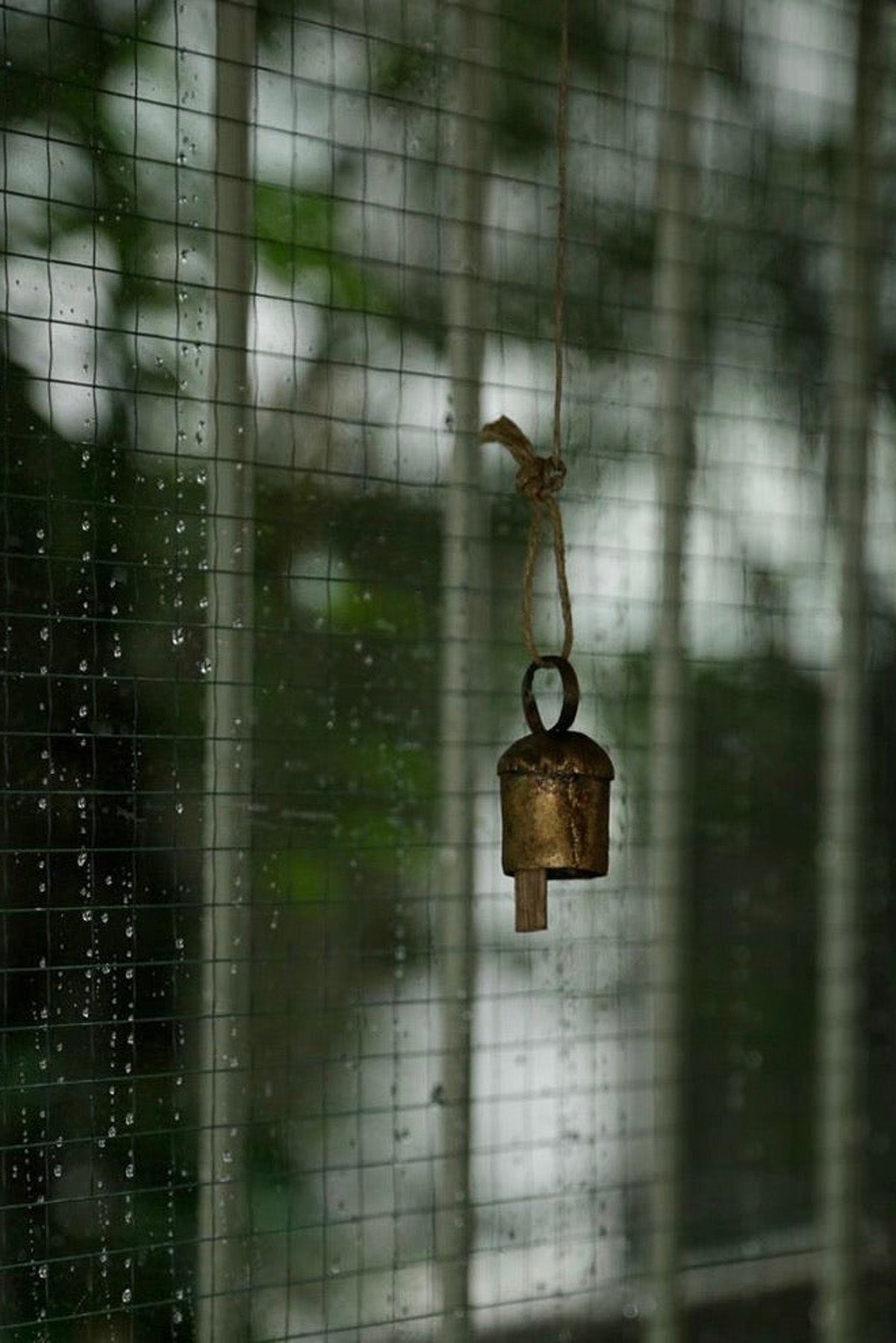 Small Noah Bell on door by Fog Linen at Abacus Row Handmade Jewelry