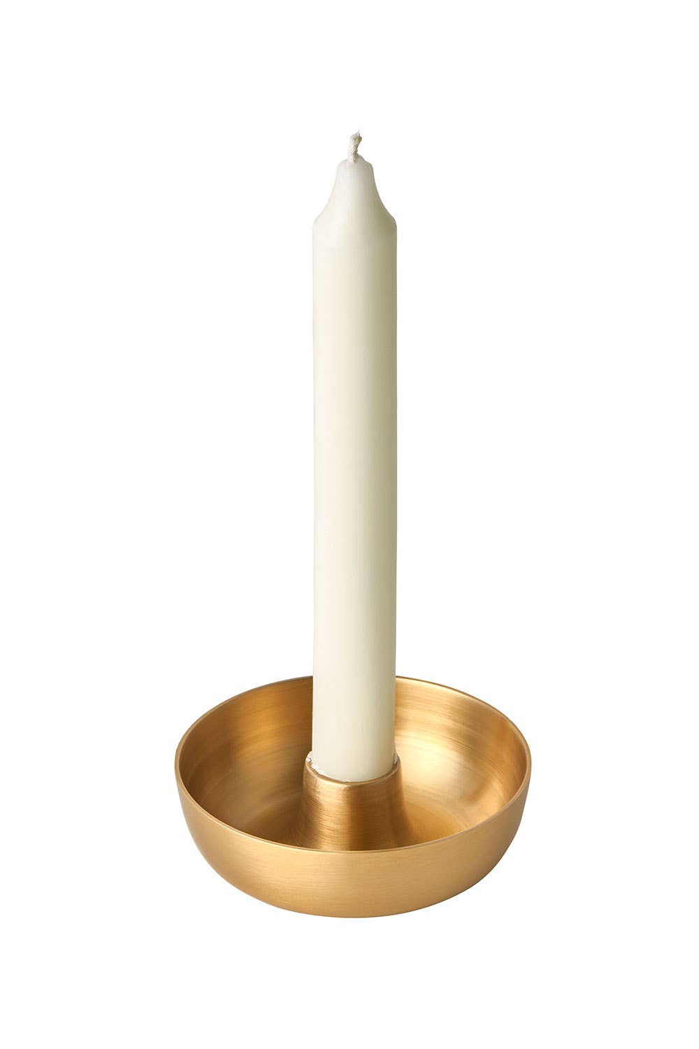 Brass Candle Holder and Candle by Fog Linen at Abacus Row