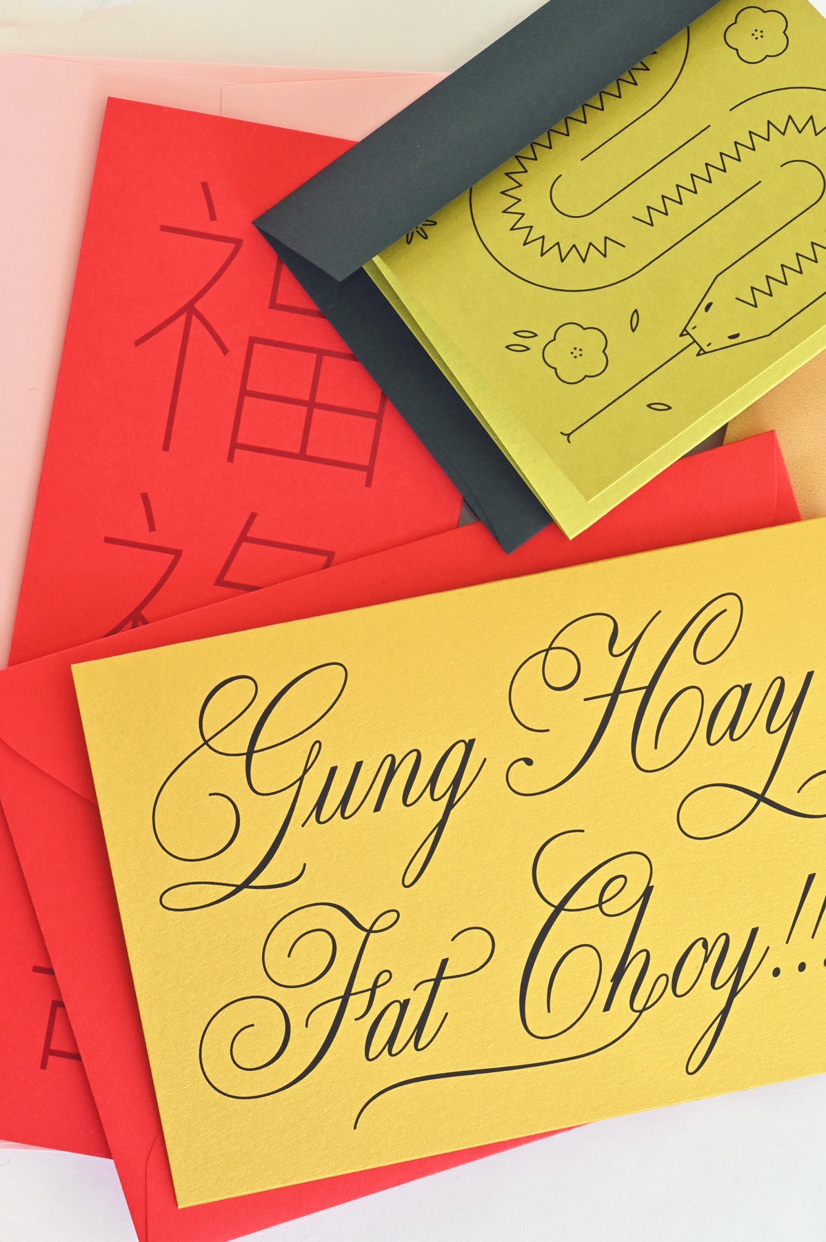 Lunar New Year card assortment by Goods Gang at Abacus Row Handmade Jewelry