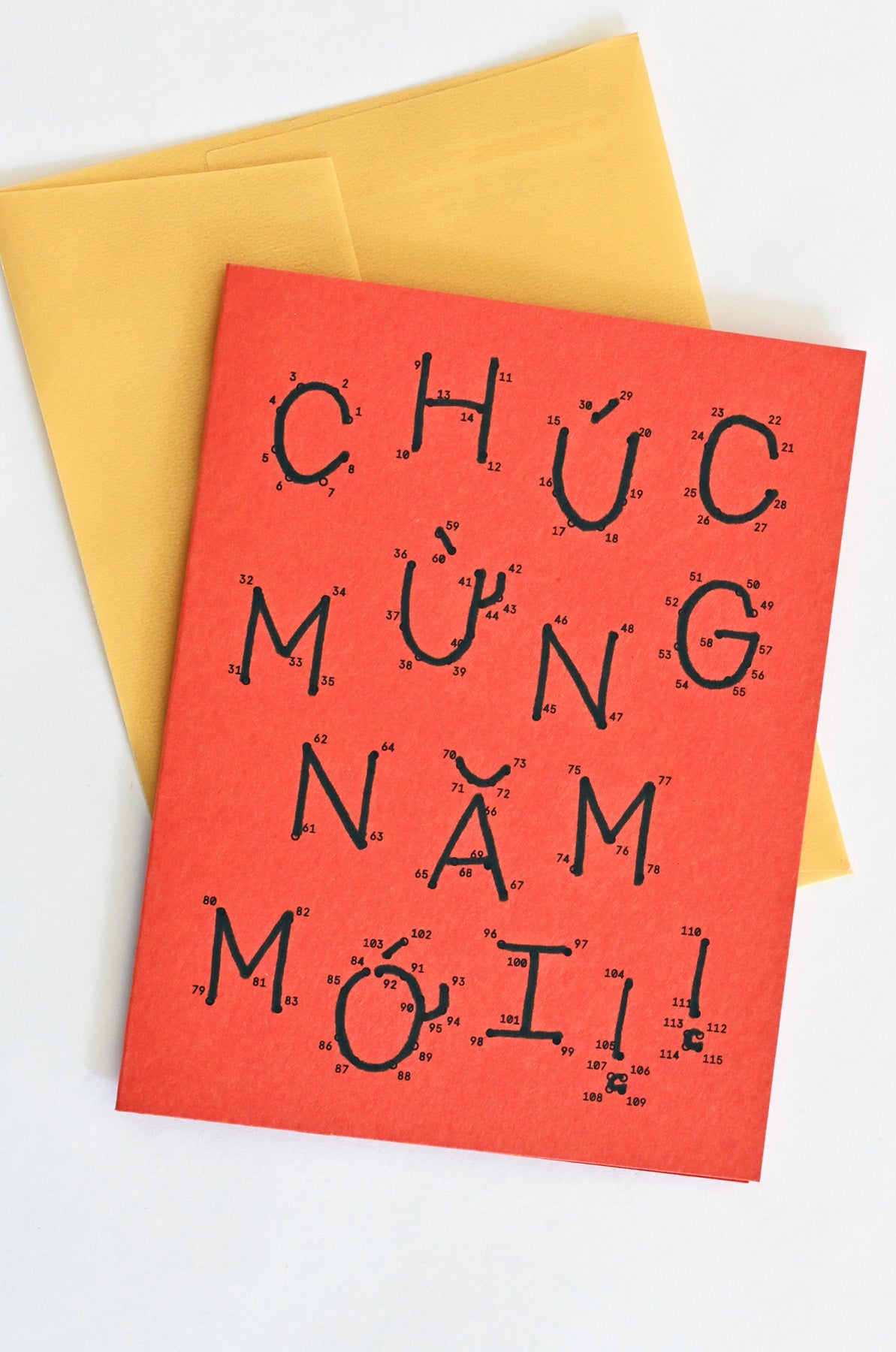 Chúc Mừng Năm Mới Card filled in by Goods Gang at Abacus Row Handmade Jewelry
