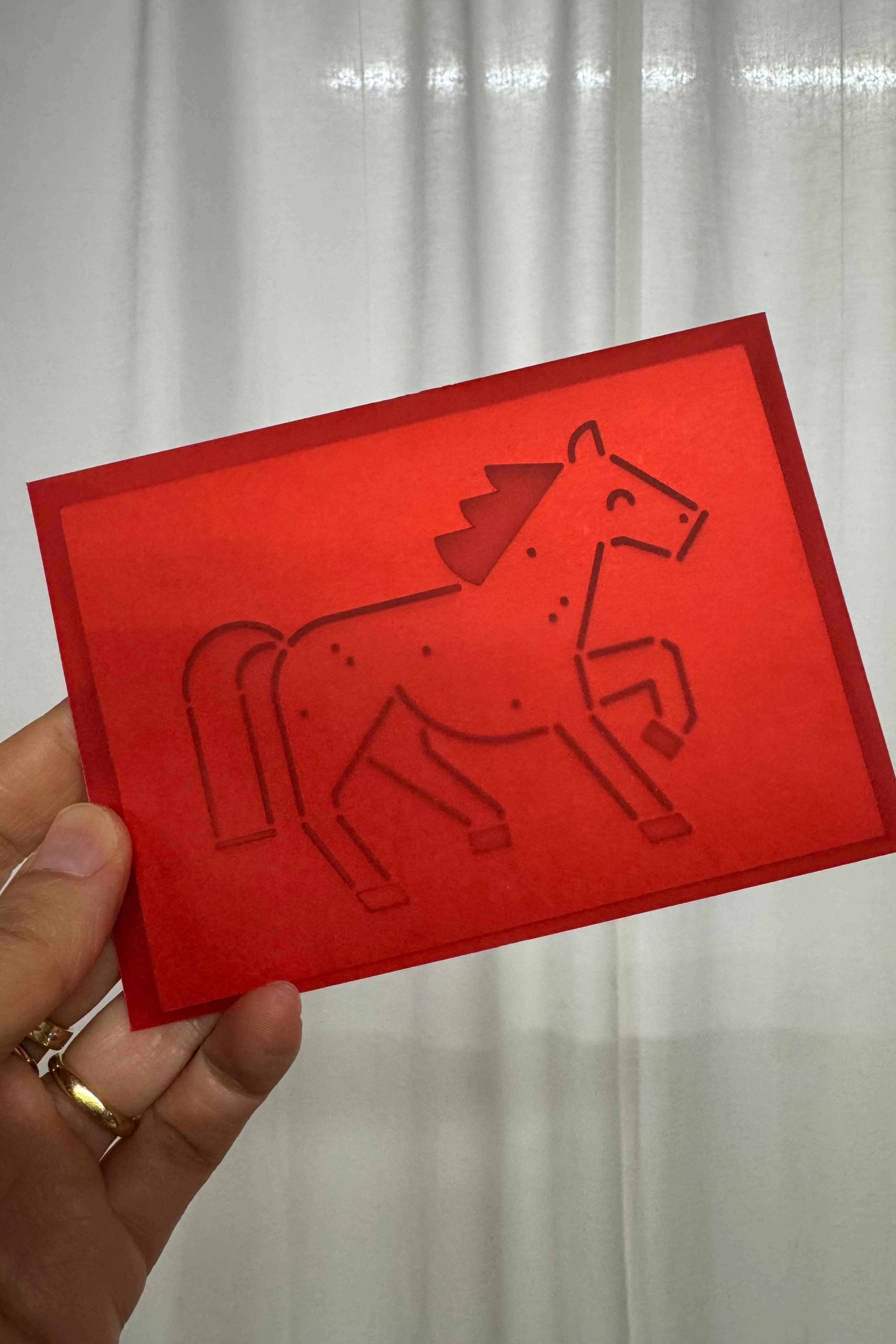 Horse Card in hand by Goods Gang at Abacus Row Jewelry
