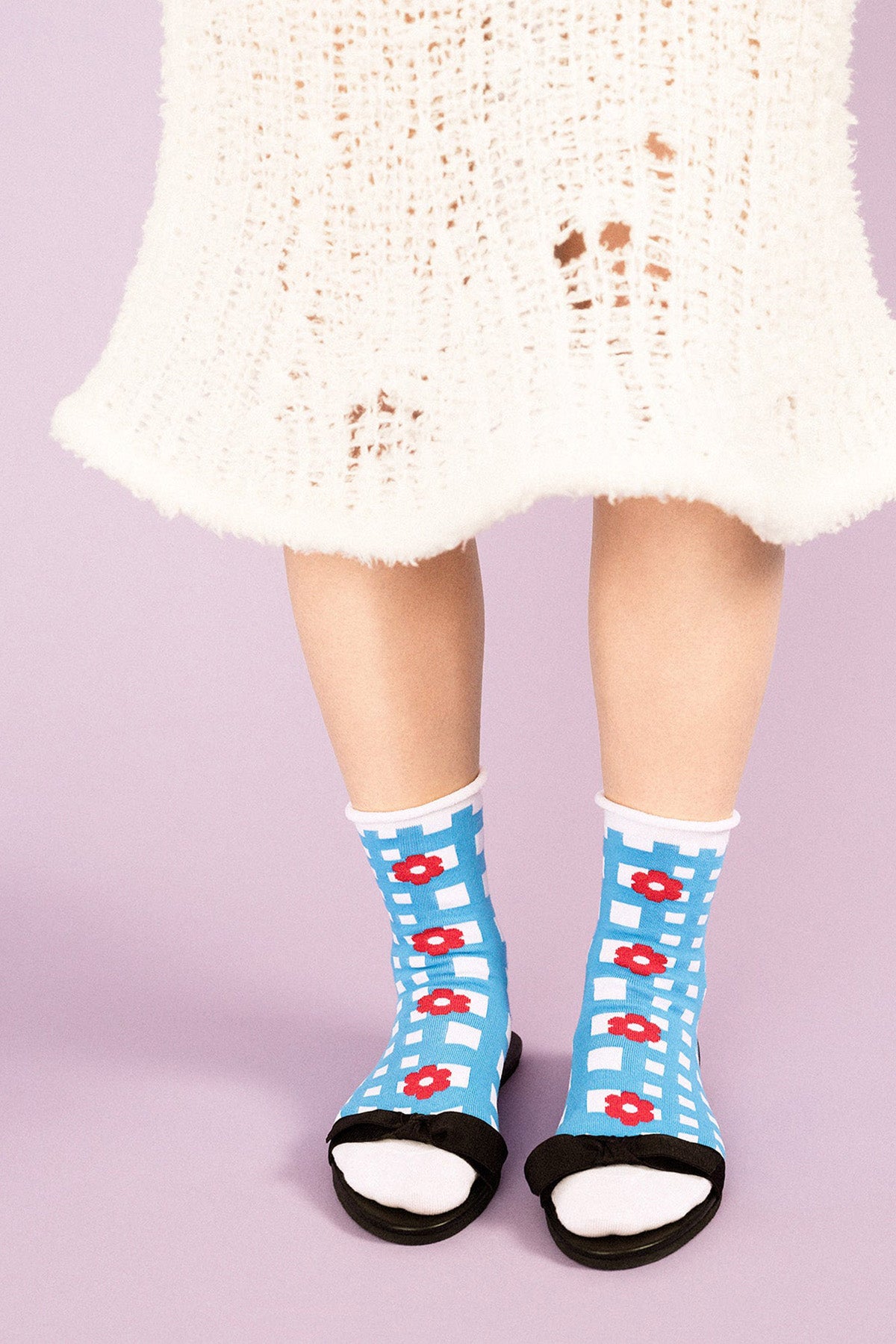 Bloem Crew Socks - Aqua