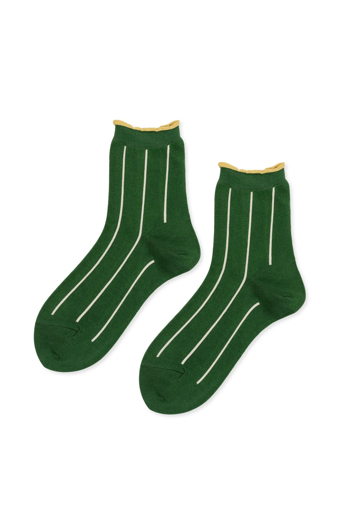 Hansel from Basel Green Courtside Short Crew Socks at Abacus Row Handmade Jewelry