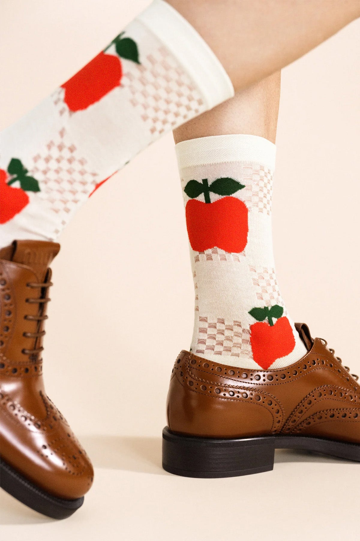 Hansel from Basel Apple Blocks Crew Socks at Abacus Row