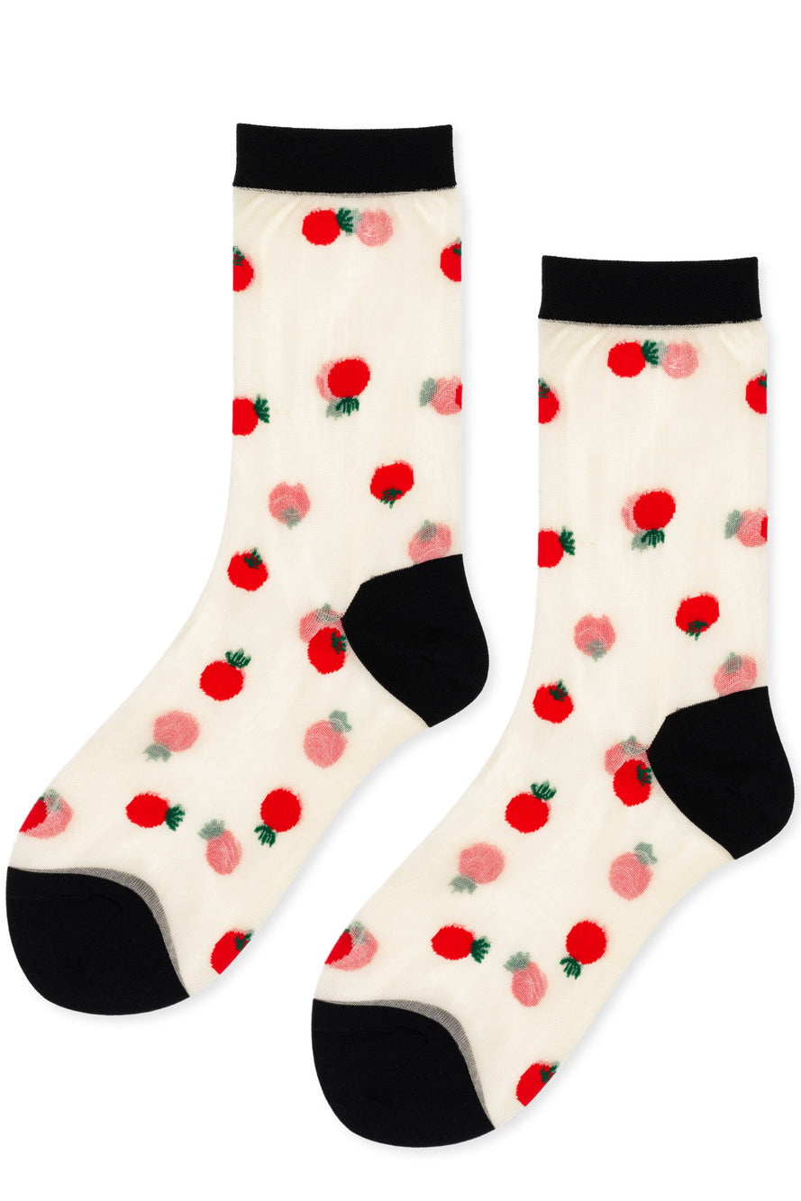 Hansel from Basel Sheer Tomatoes Socks at Abacus Row