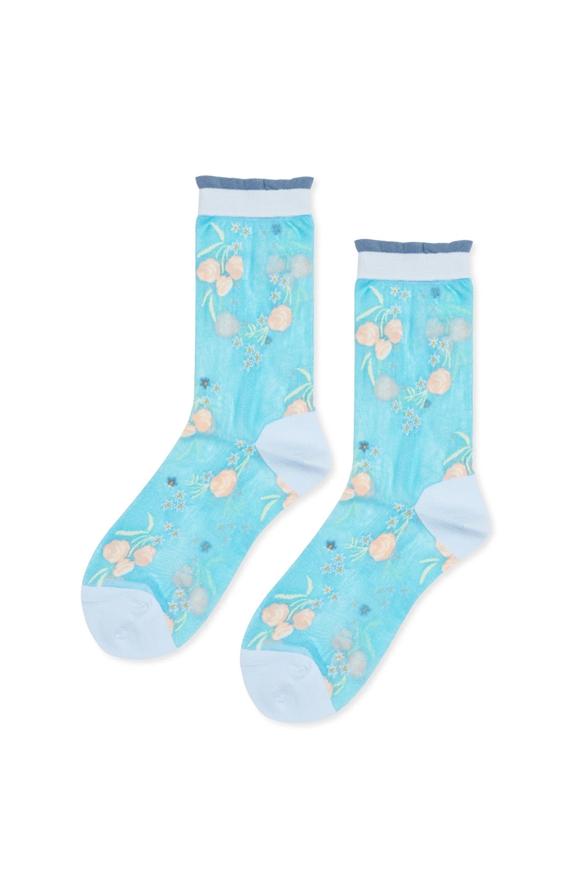 Hansel from Basel Blue Wanda Crew Socks at Abacus Row Handmade Jewelry