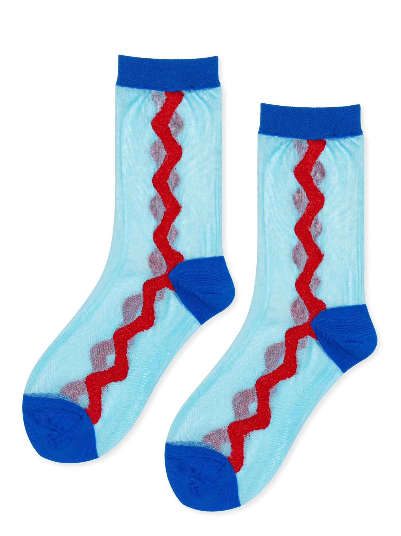 Hansel from Basel Blue Zig Zag Socks at Abacus Row