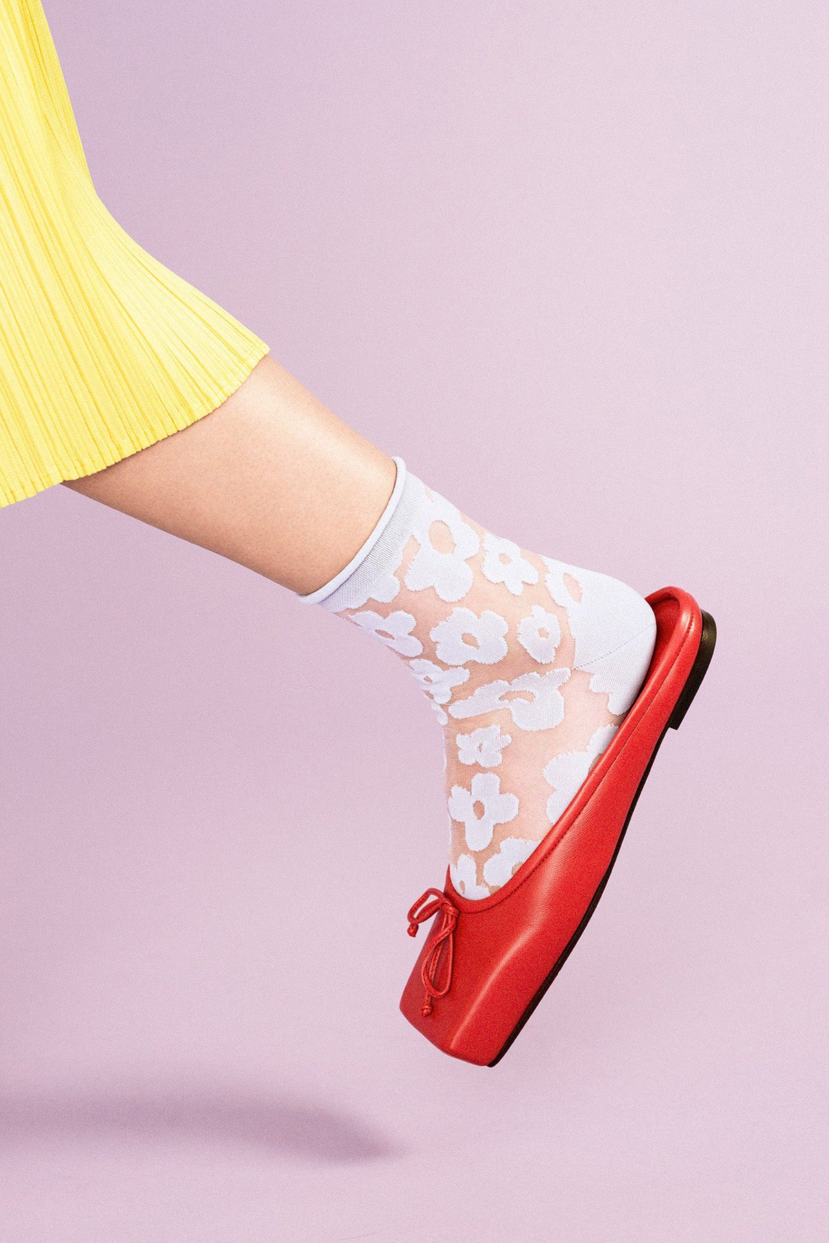 Periwinkle Pop Sheer Crew Socks Hansel from Basel at Abacus Row Jewelry