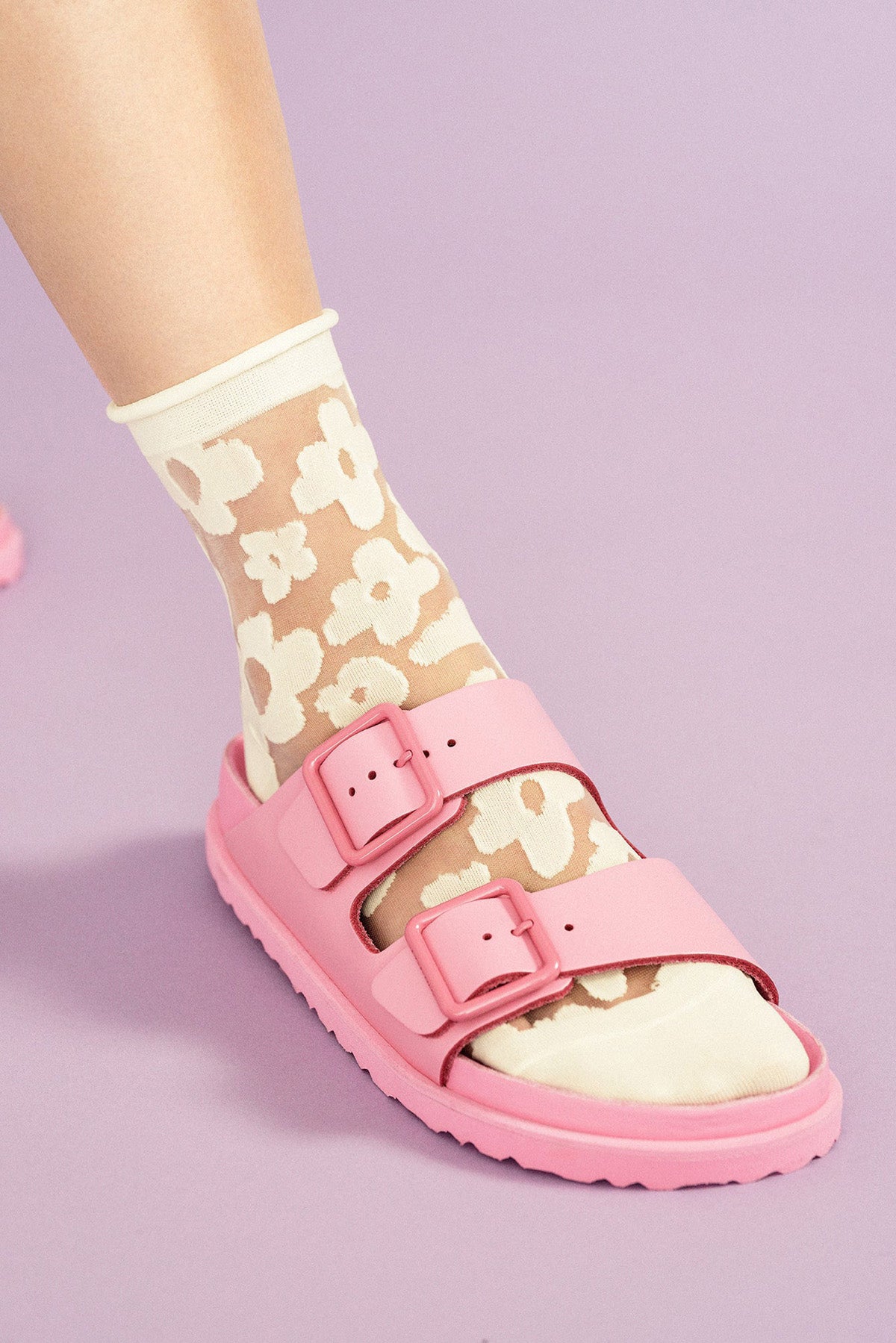 Snow Pop Sheer Crew Socks Hansel from Basel at Abacus Row Jewelry