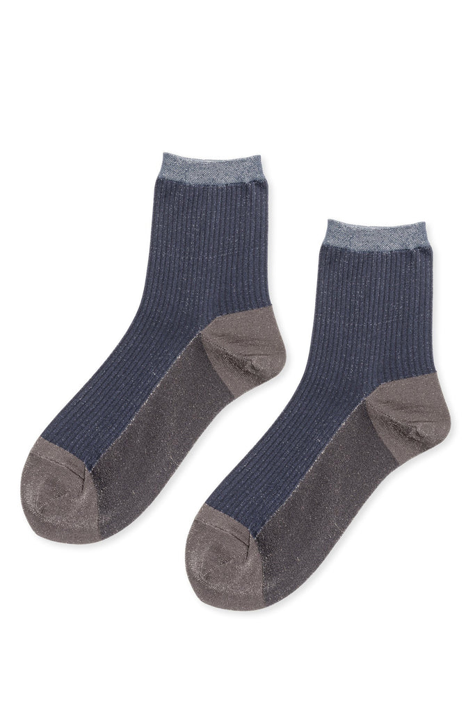 Twinkle Short Crew Socks - indigo
