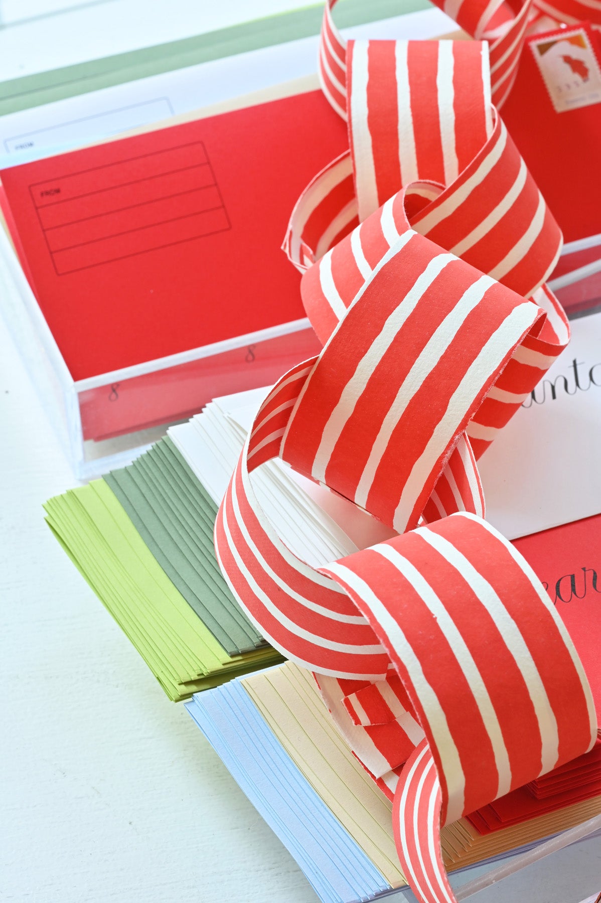 Red Paper Chain Garland by Hataguchi Collective detail at Abacus Row