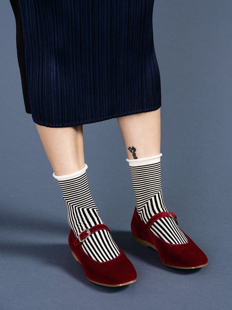 Hansel from Basel Black Corbusier Crew Socks at Abacus Row Handmade Jewelry