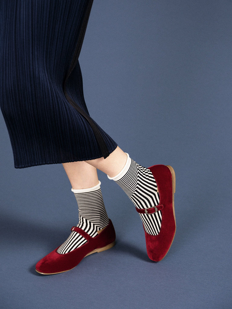 Hansel from Basel Black Corbusier Crew Socks at Abacus Row Handmade Jewelry