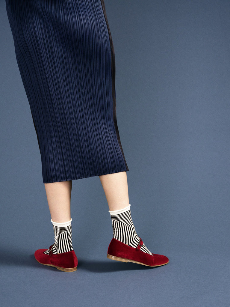 Hansel from Basel Black Corbusier Crew Socks at Abacus Row Handmade Jewelry