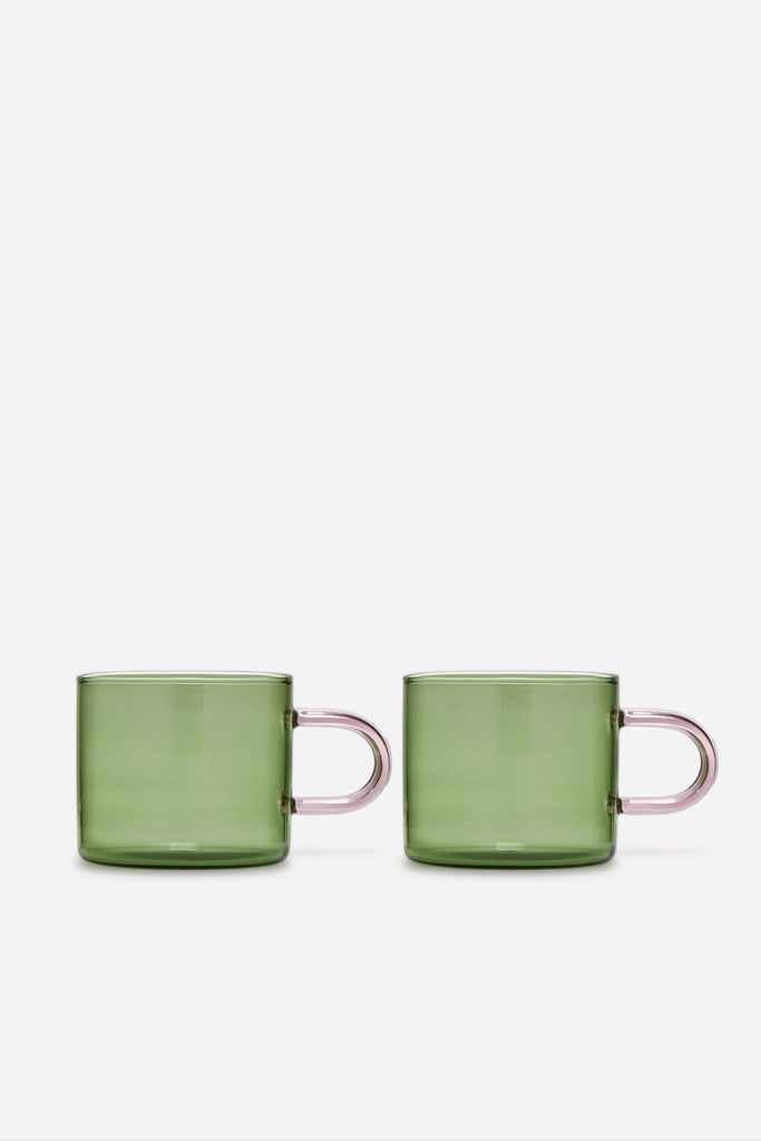 Lotta Tea Cup Set - Green Pink