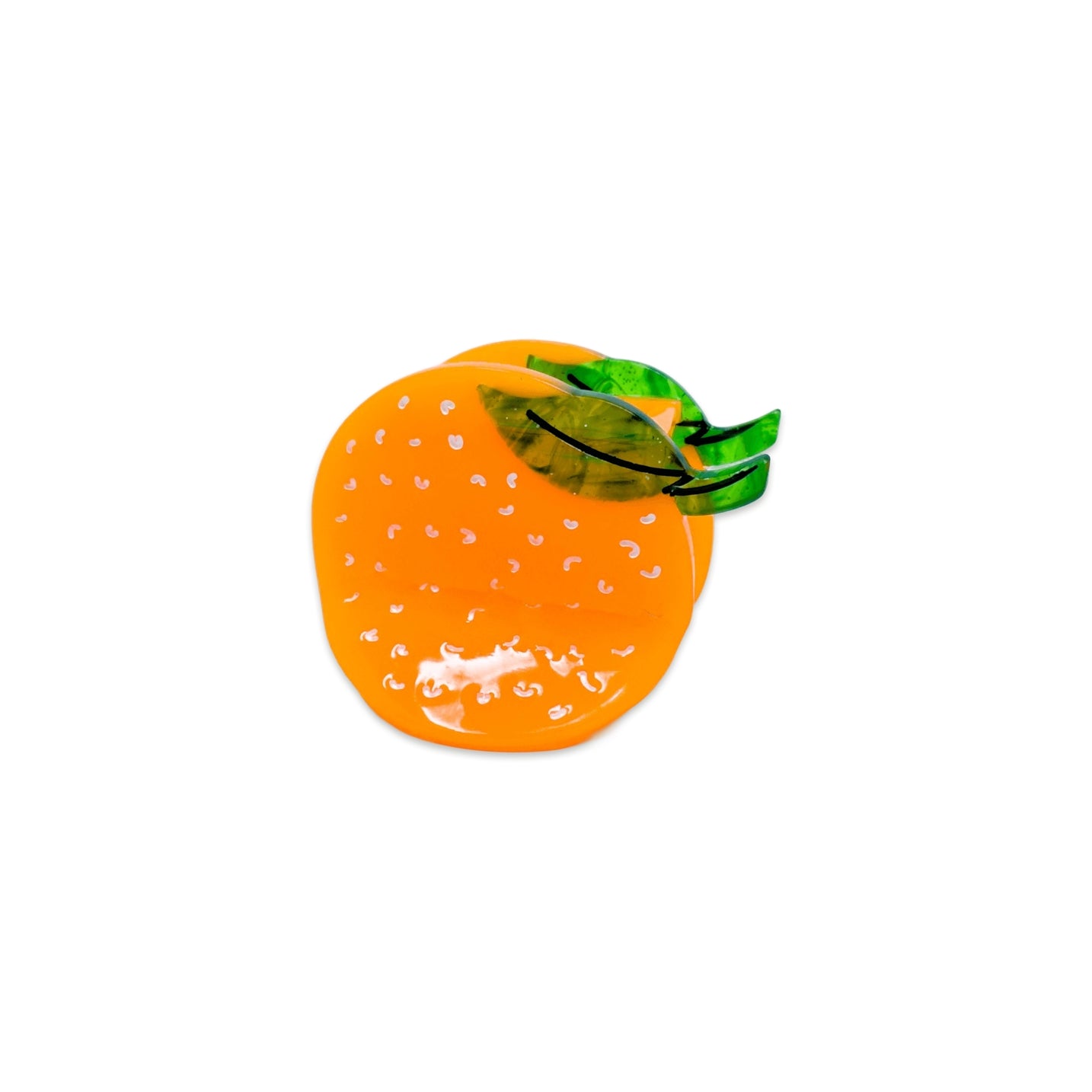 Mini Orange Hair Claw Clip by Jenny Lemons at Abacus Row Jewelry