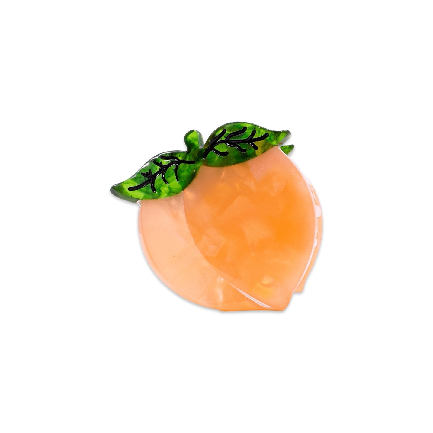 Mini Peach Hair Claw Clip by Jenny Lemons at Abacus Row Jewelry
