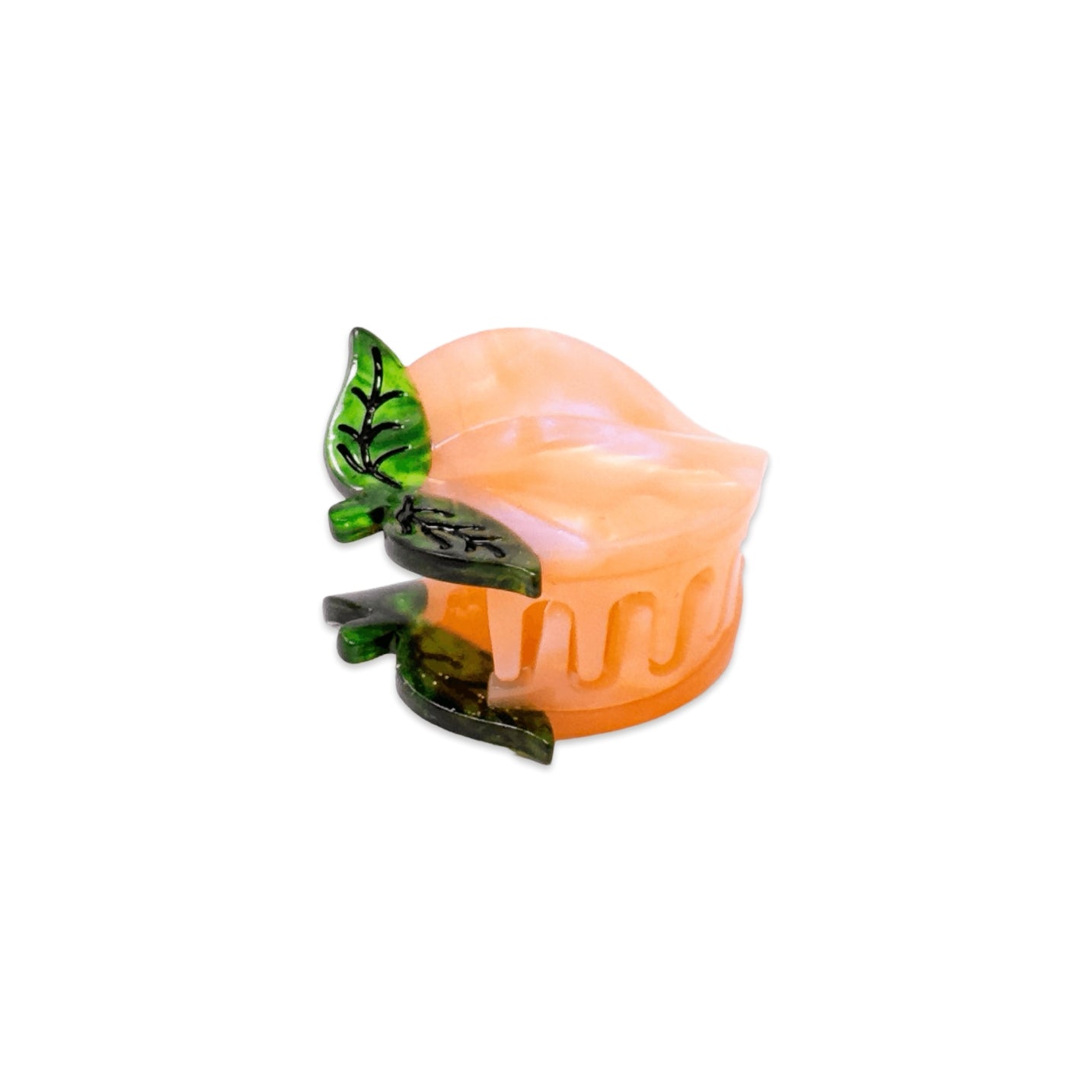 Mini Peach Hair Claw Clip by Jenny Lemons at Abacus Row Jewelry