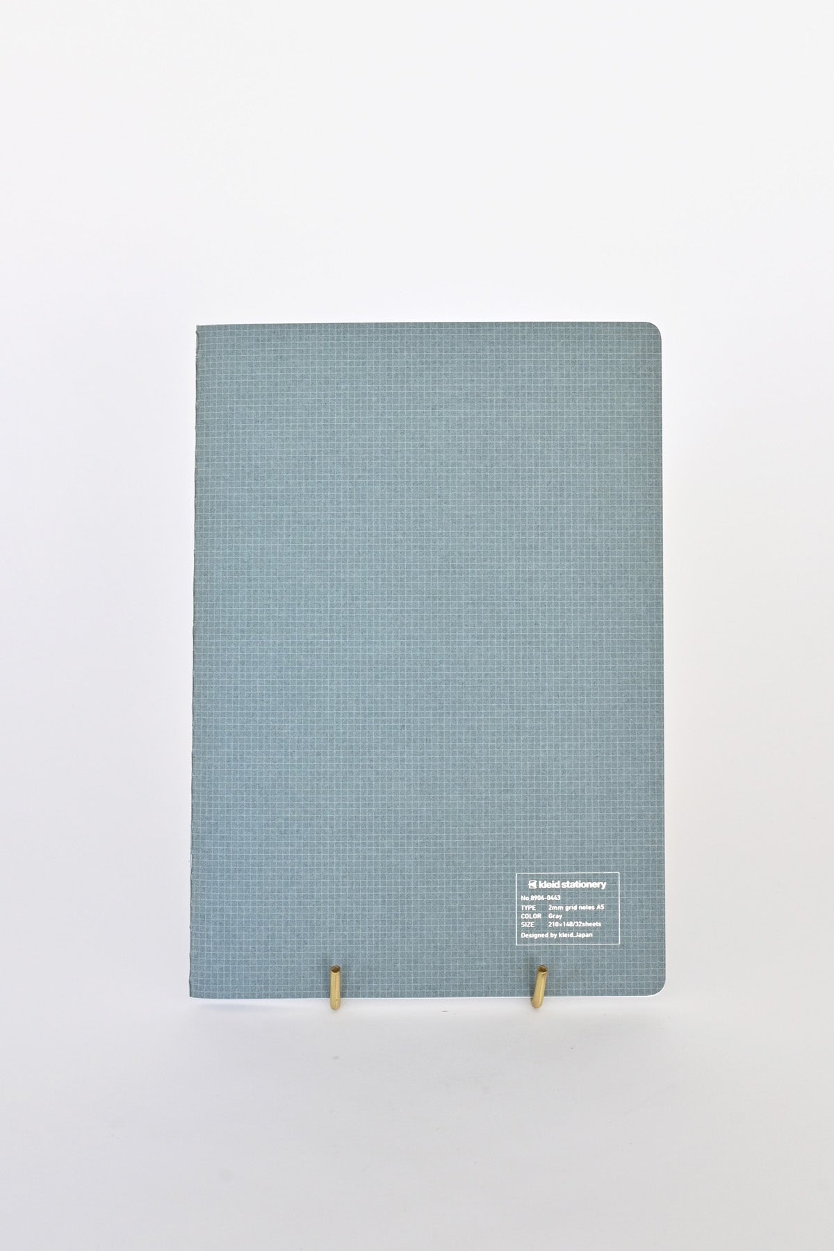 Gray Kleid Grid A5 Notebook Front at Abacus Row