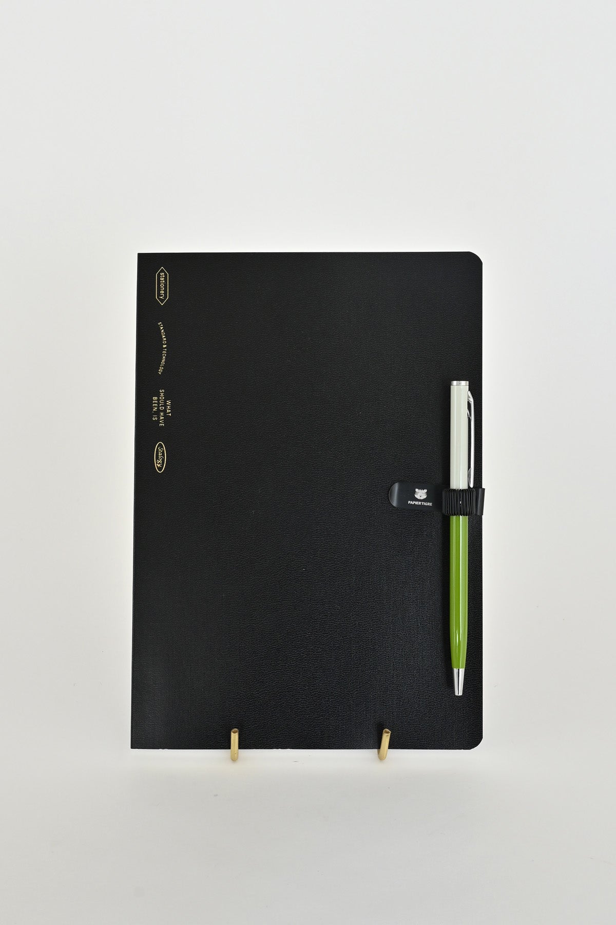 With Pen Half-Year Notebook A5 in Black by Stology at Abacus Row Handmade Jewelry