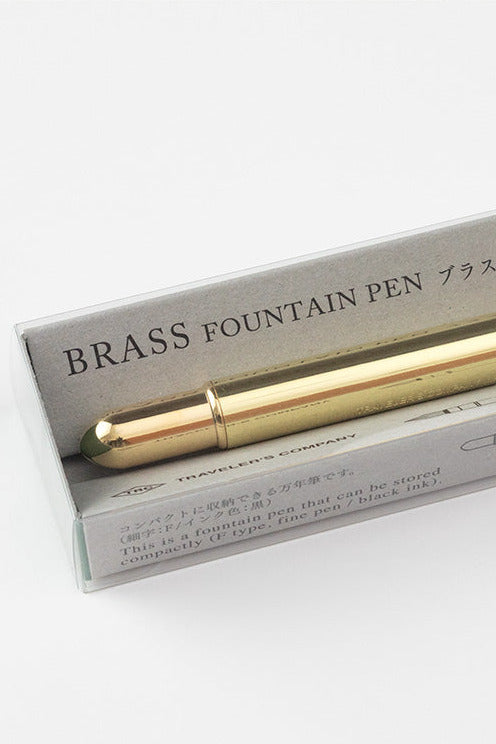 Boxed Brass Fountain Pen by Traveler’s Company at Abacus Row