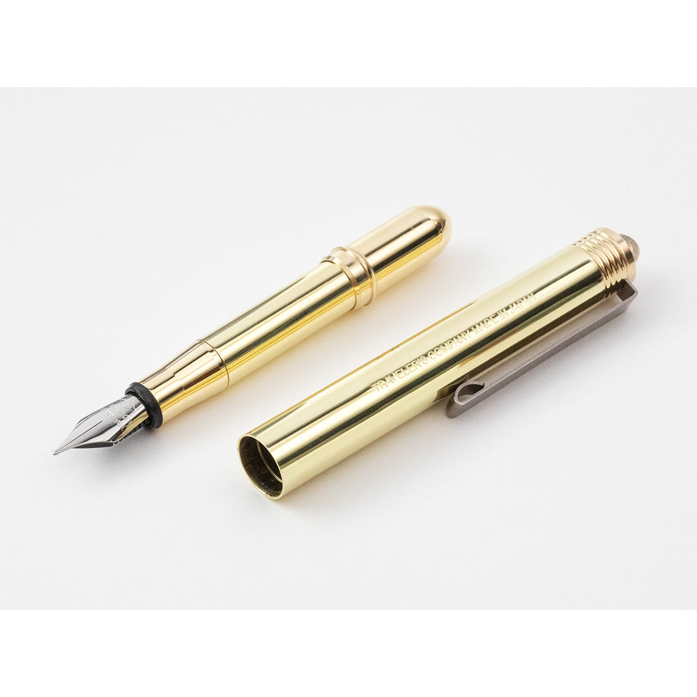 Open Brass Fountain Pen by Traveler’s Company at Abacus Row
