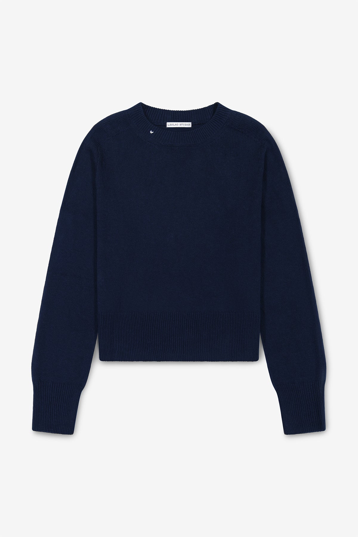 Navy Chloe Linen Tee by Lao Lao at Abacus Row Handmade Jewelry