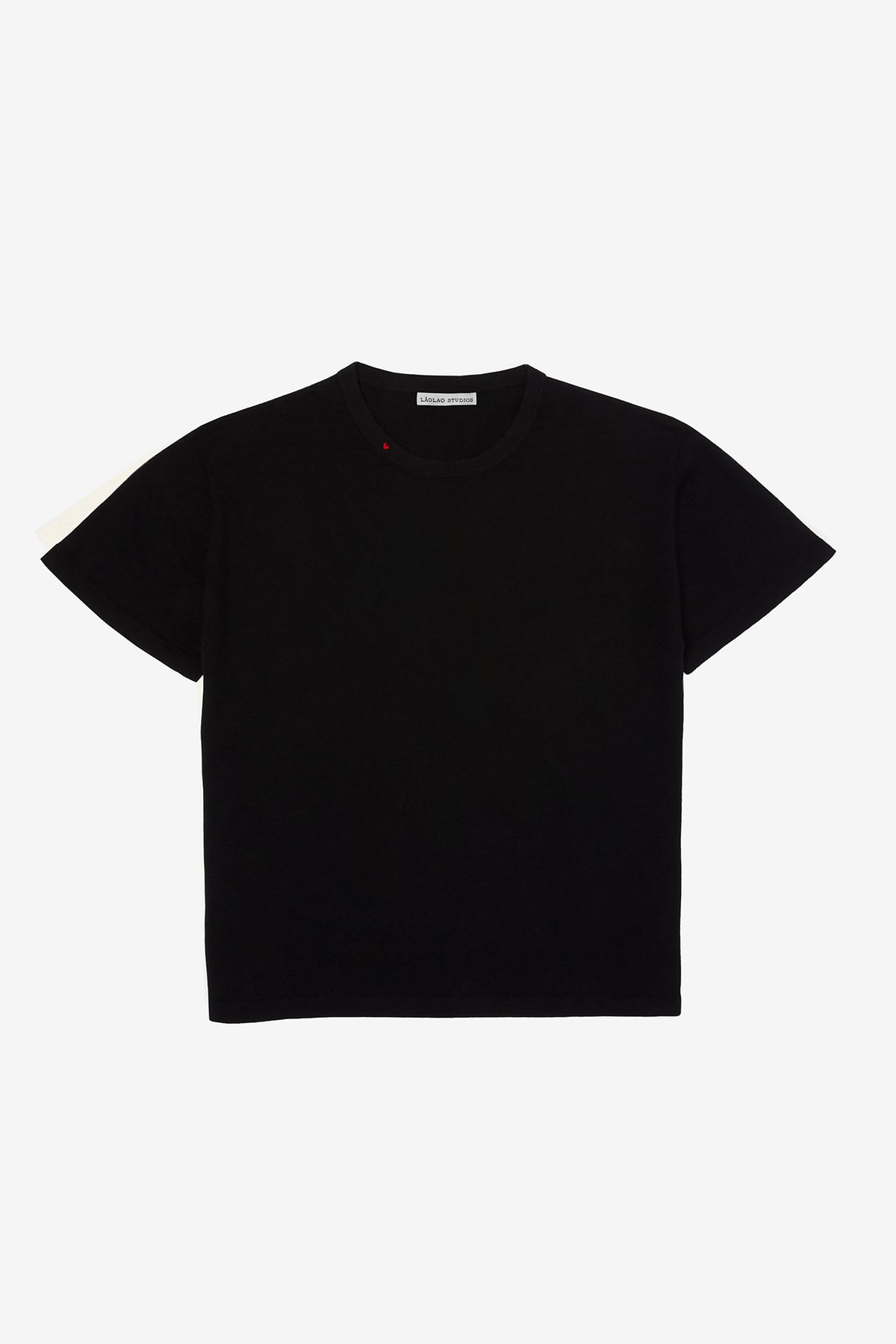 Black Linen Tee by Lao Lao at Abacus Row Handmade Jewelry