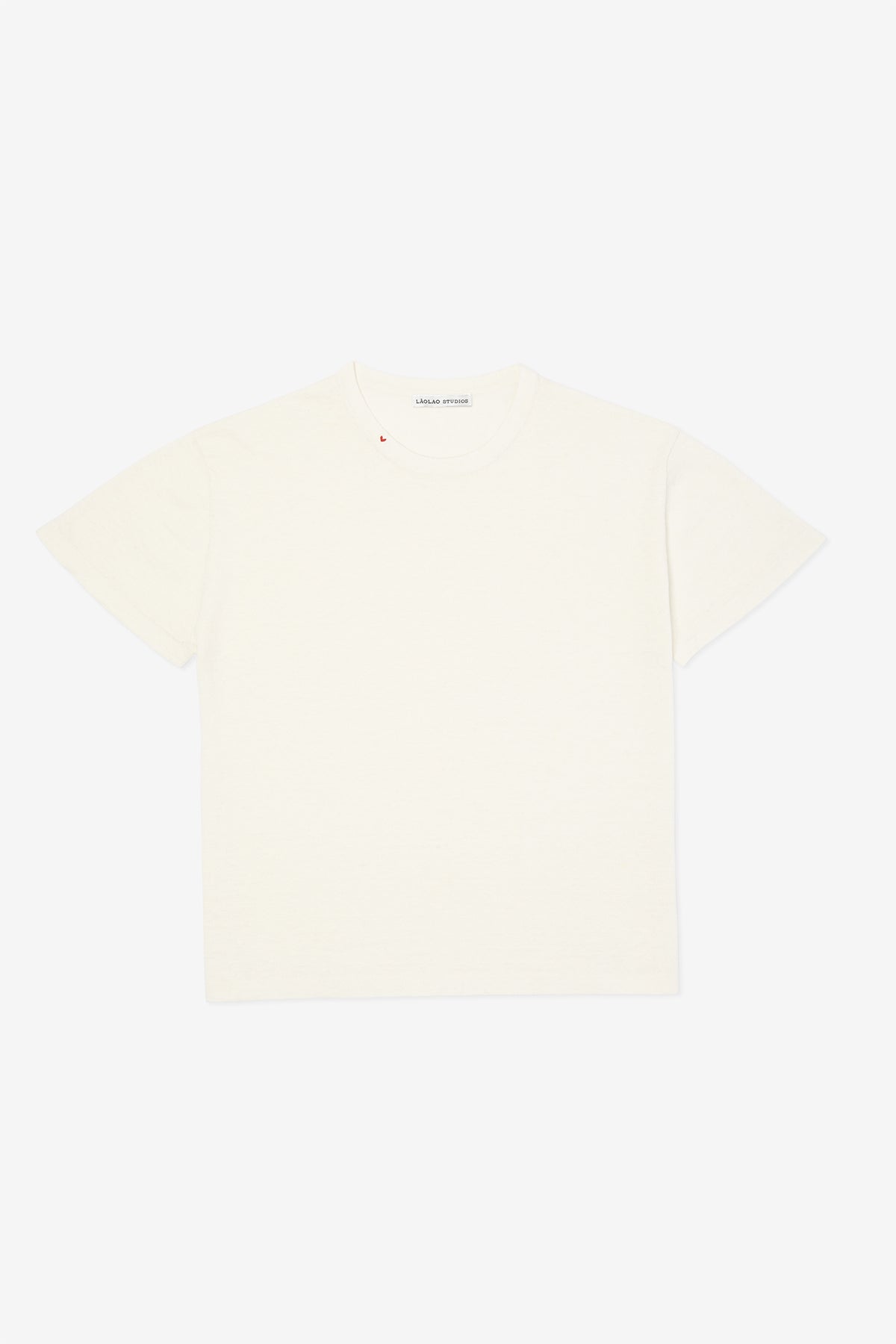 Ivory White Silk Tee by Lao Lao at Abacus Row Handmade Jewelry