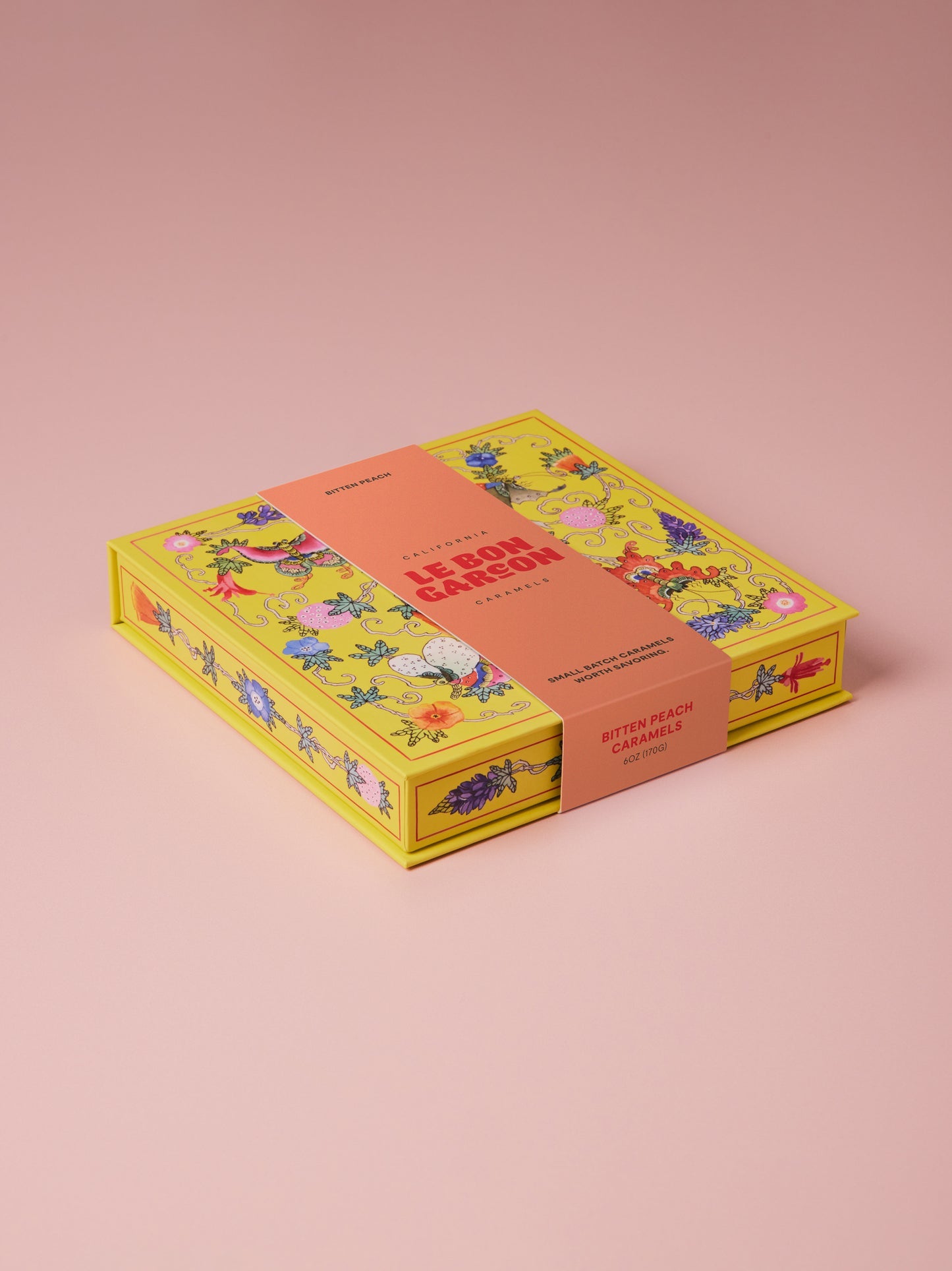 Box of Le Bon Garcon Bitten Peach Caramels at Abacus Row
