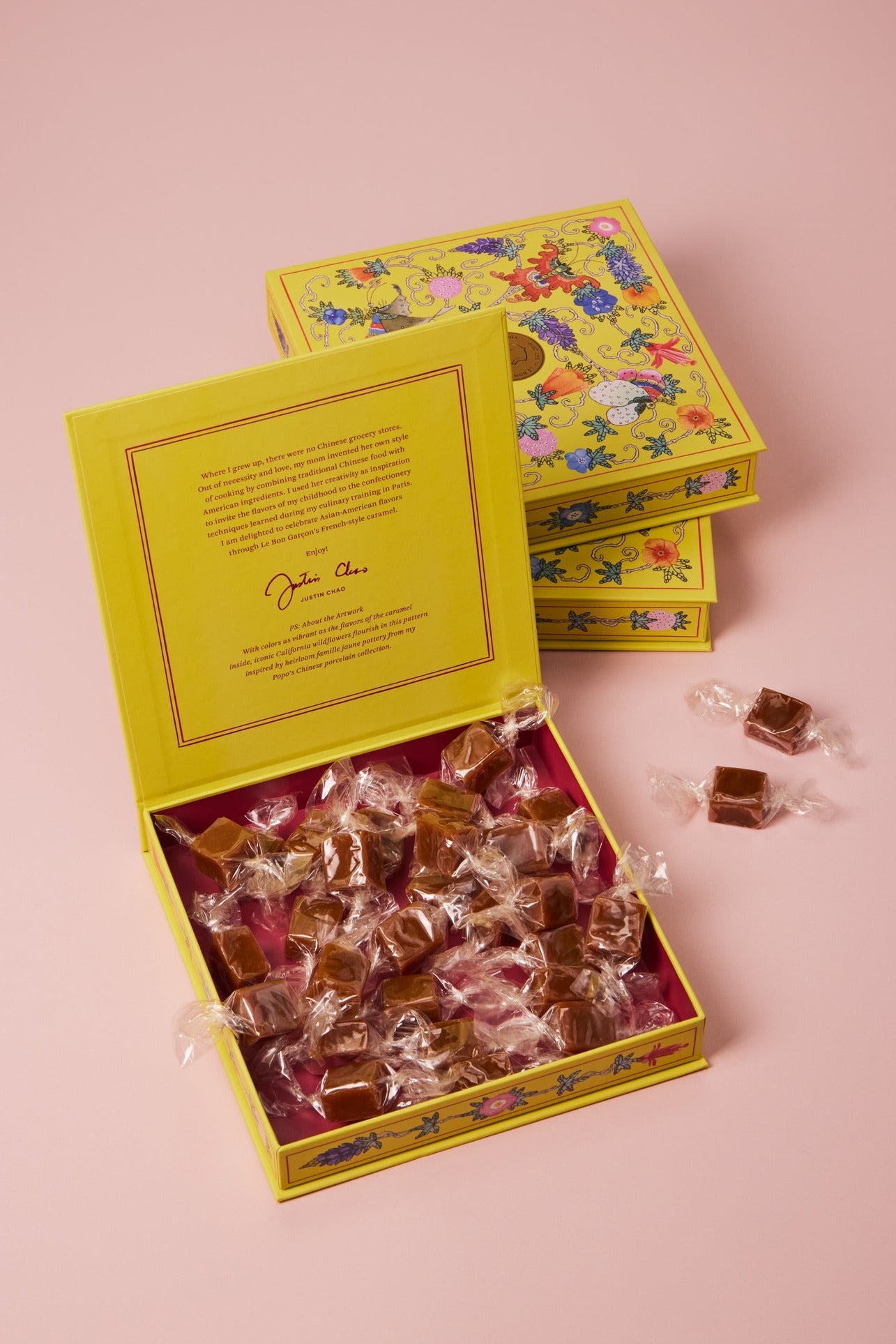 Boxes of Le Bon Garcon P.O.G. Caramels at Abacus Row