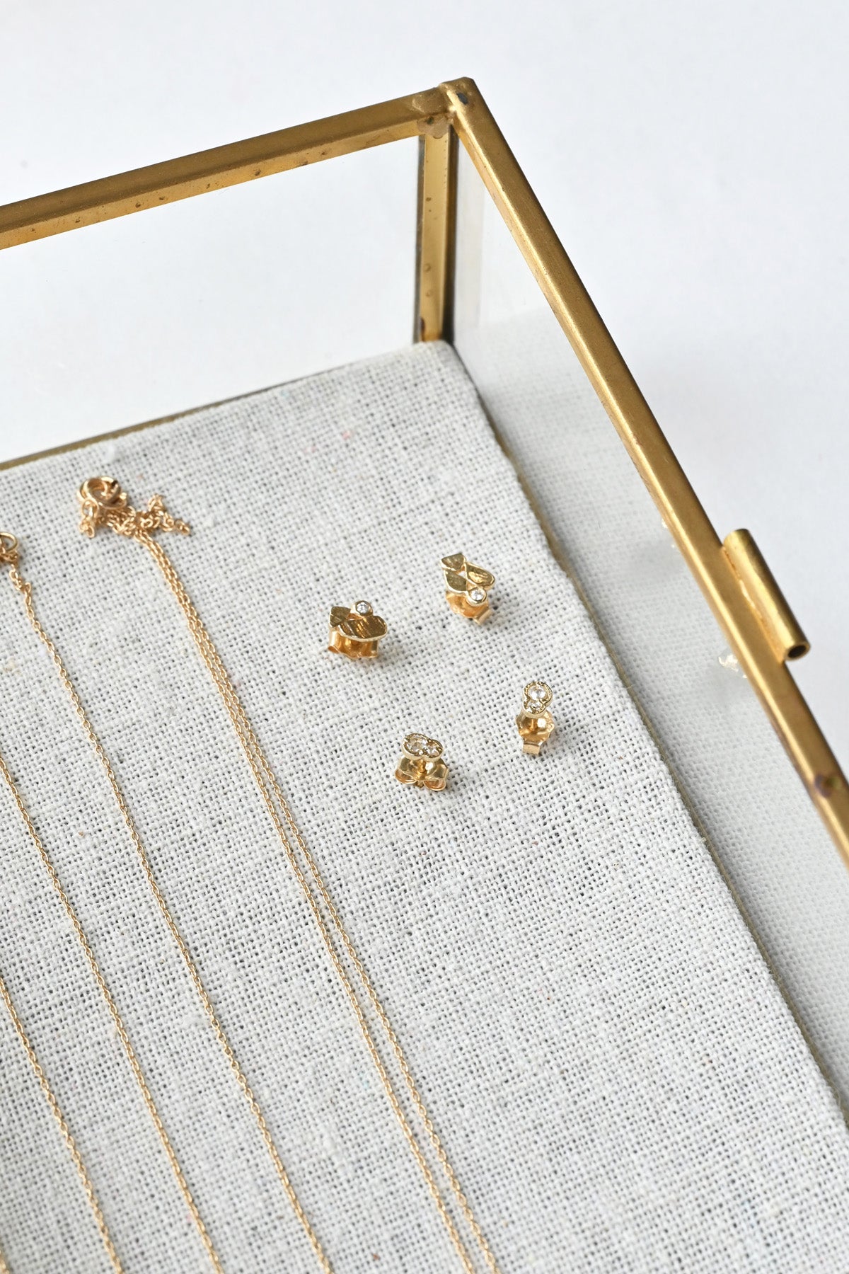 Diamond Stud Earrings by LINN at Abacus Row Handmade Jewelry