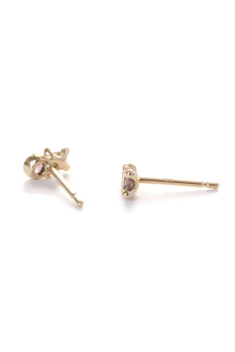 Backs of the Sapphire Duo Stud Earrings by LINN at Abacus Row Handmade Jewelry