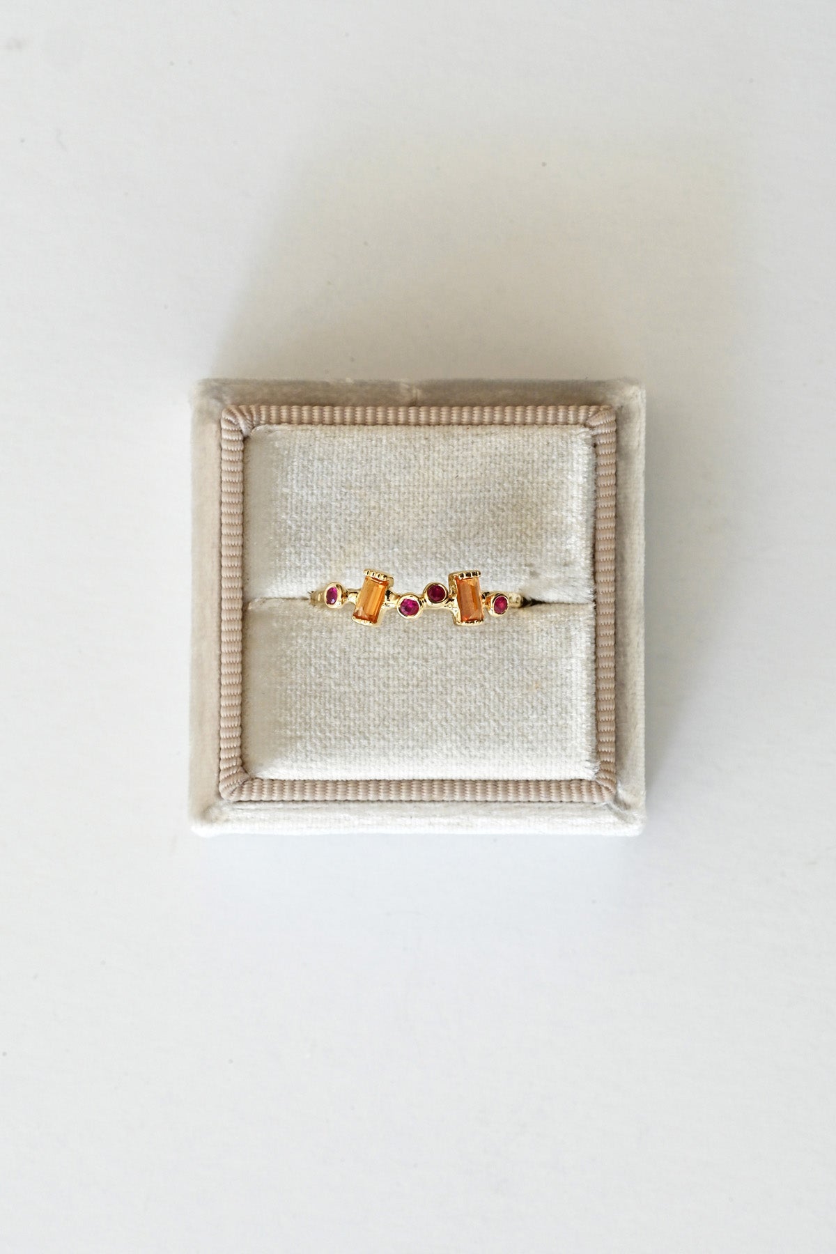 Boxed Orange Bouquet Garden Ring by LINN at Abacus Row Handmade Jewelry