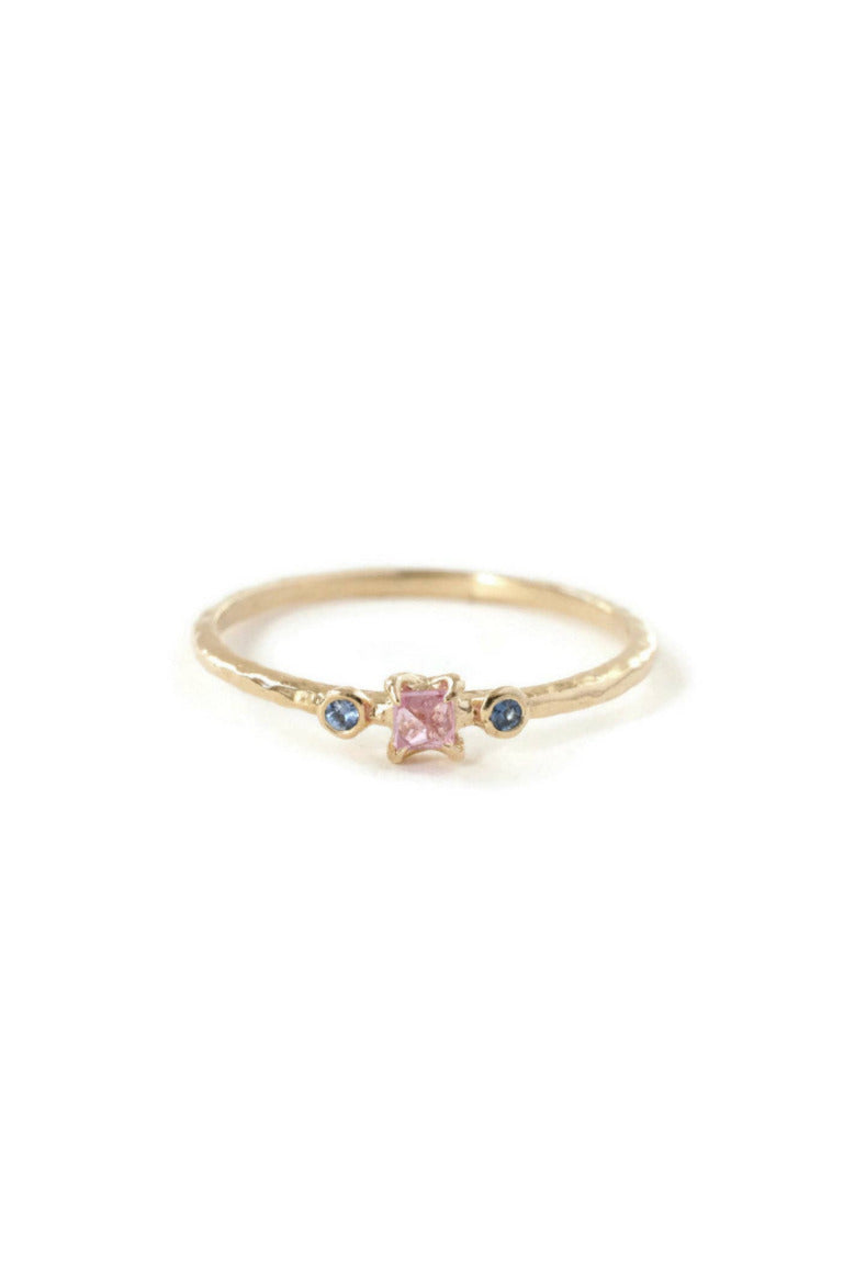 Pink and Blue Prism Ring by LINN at Abacus Row Handmade Jewelry