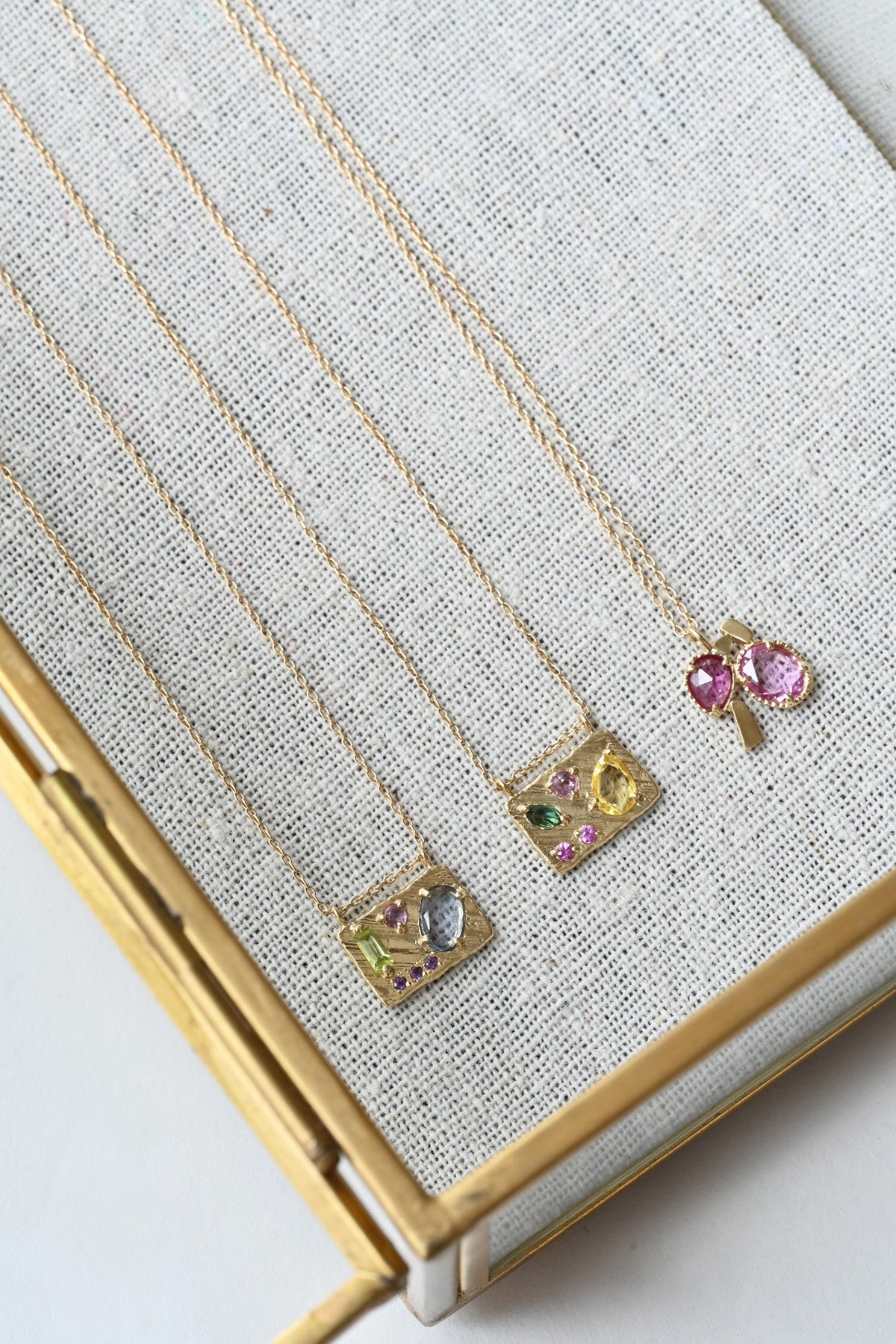 Collage Necklaces by LINN at Abacus Row Handmade Jewelry