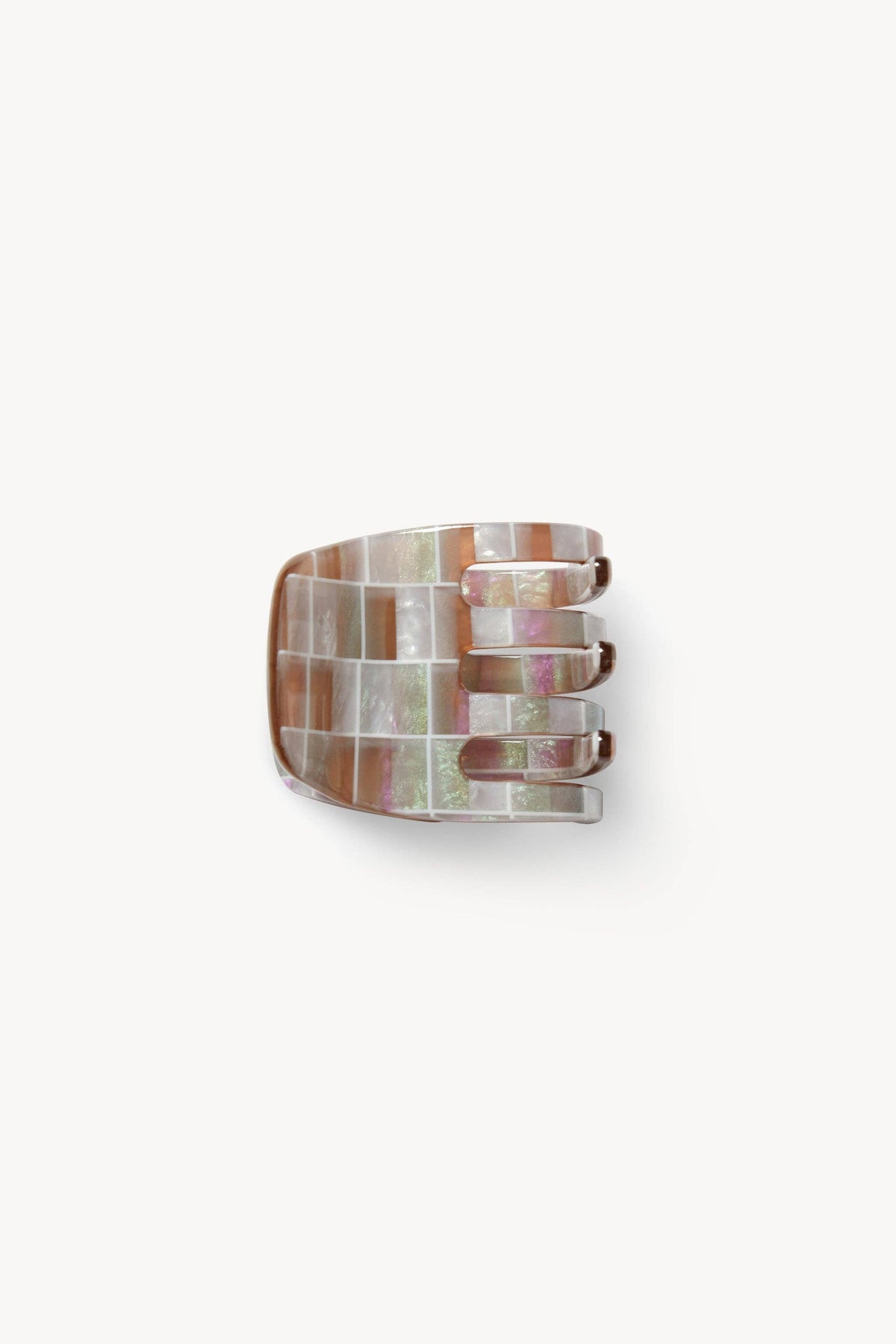 Brown Shell Checker Mini Claw by Machete at Abacus Row