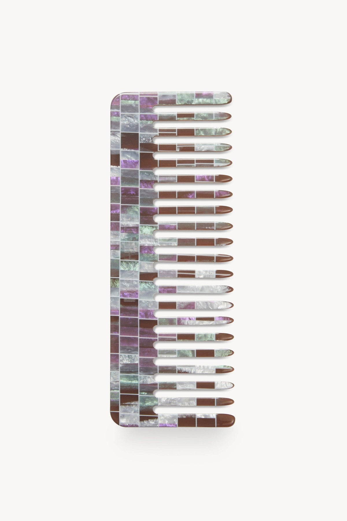 No. 2 Comb - Brown Shell Checker