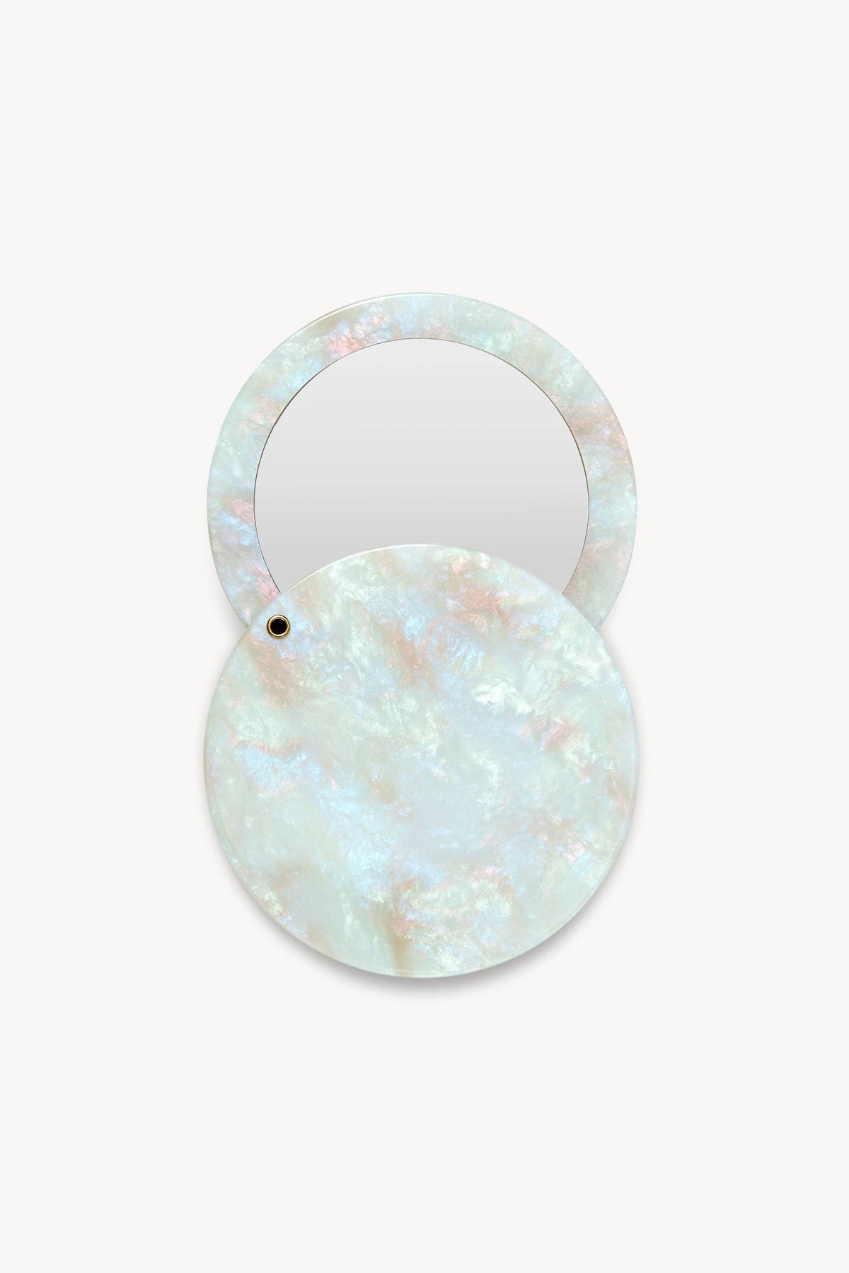 Open Astral Mint Circle Mirror by Machete at Abacus Row