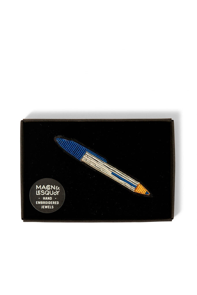 Ballpoint Pen Brooch by Macon et Lesquoy at Abacus Row Jewelry