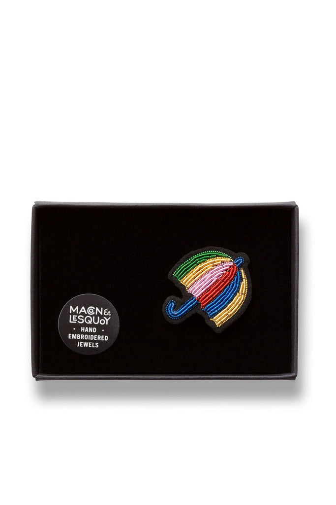 Cheerful Umbrella Brooch by Macon et Lesquoy at Abacus Row Jewelry