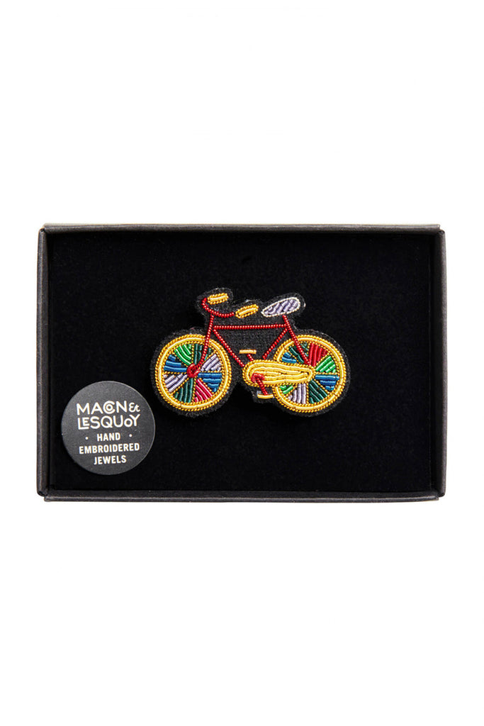 Paradise Bike Brooch by Macon et Lesquoy at Abacus Row Handmade Jewelry