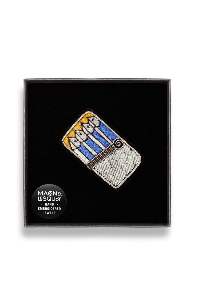 Sardine Tin Brooch