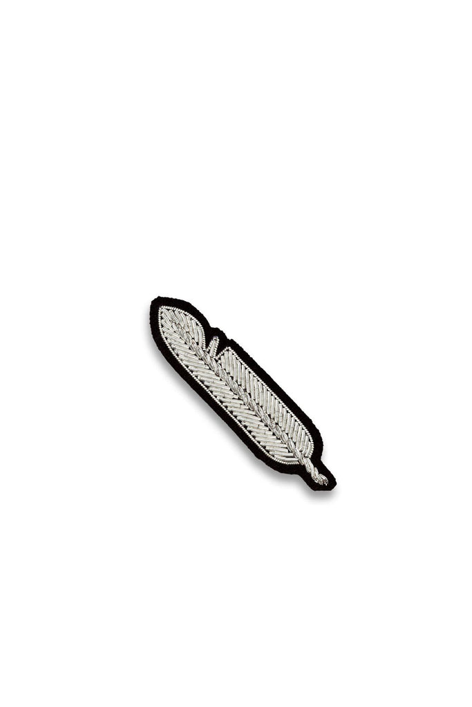 Small Silver Feather Brooch by Macon et Lesquoy at Abacus Row Handmade Jewelry