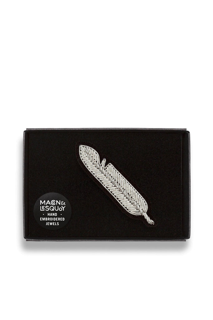 Small Silver Feather Brooch