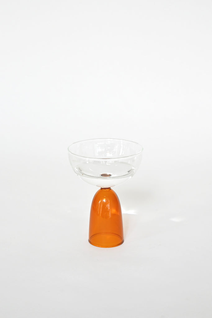 Cocktail Glass, Coupe - Clear + Amber