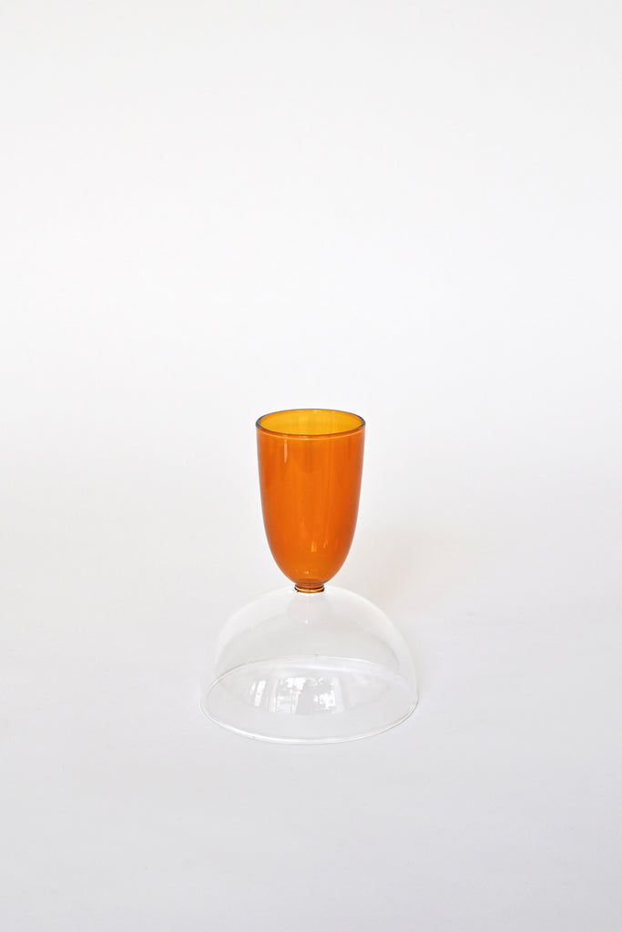Cocktail Glass, Coupe - Clear + Amber